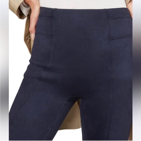 NWT Spanx Faux Suede Leggings In Black Size Small - Picture 2 of 9